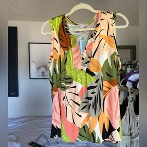 NWT Loft Professional halter V neck ,  Vibrant Organic Colorblock, LP